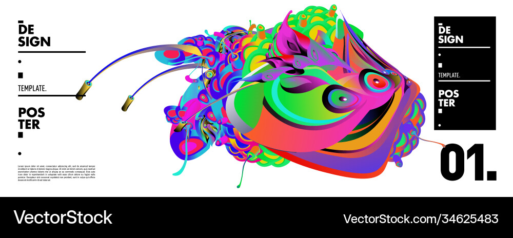 Landing page background template with colorful Vector Image