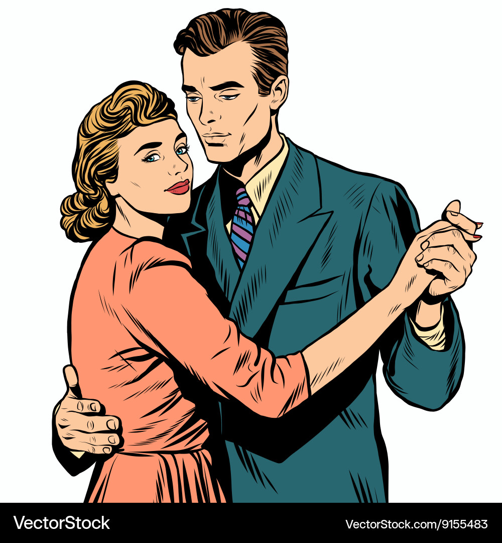 Retro Couple Dancing Royalty Free Vector Image