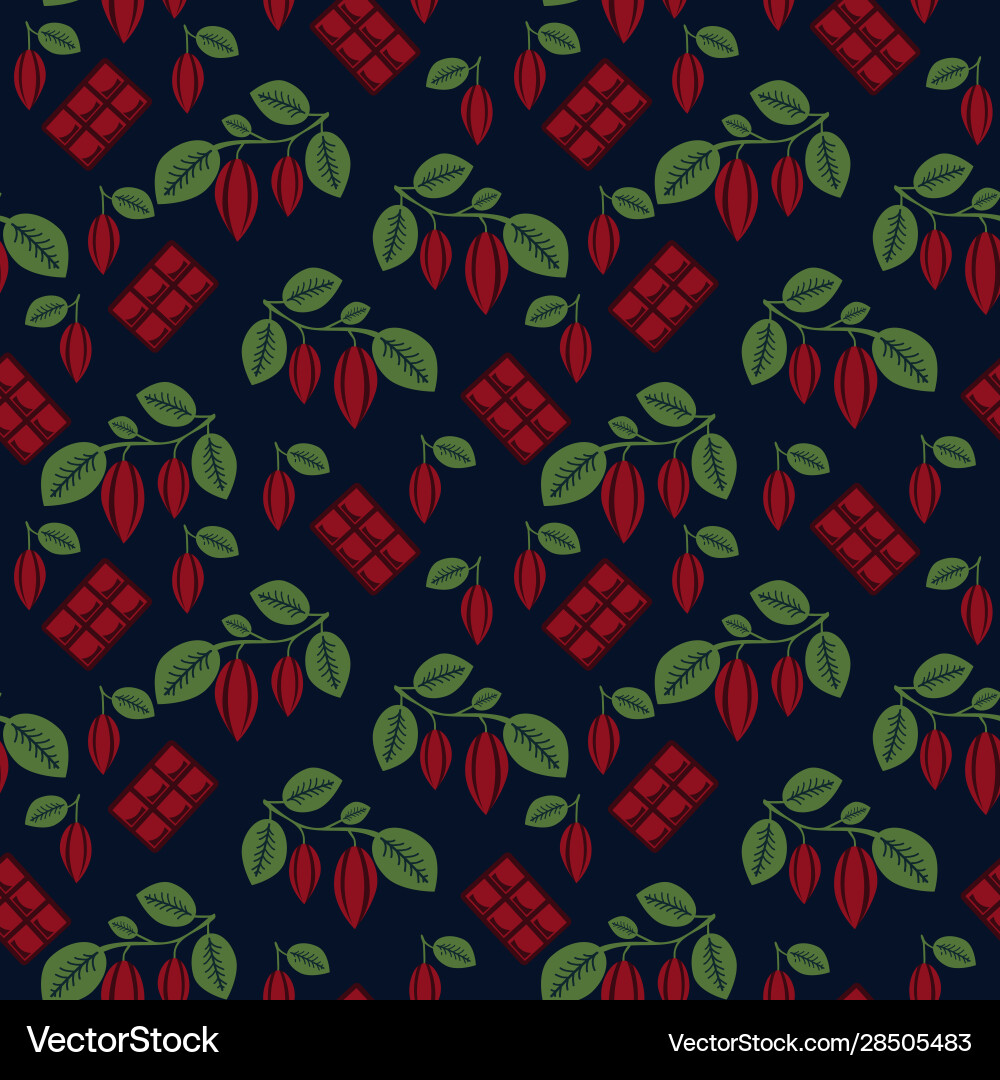 Seamless cocoa pattern Seamless cocoa pattern Vector Image