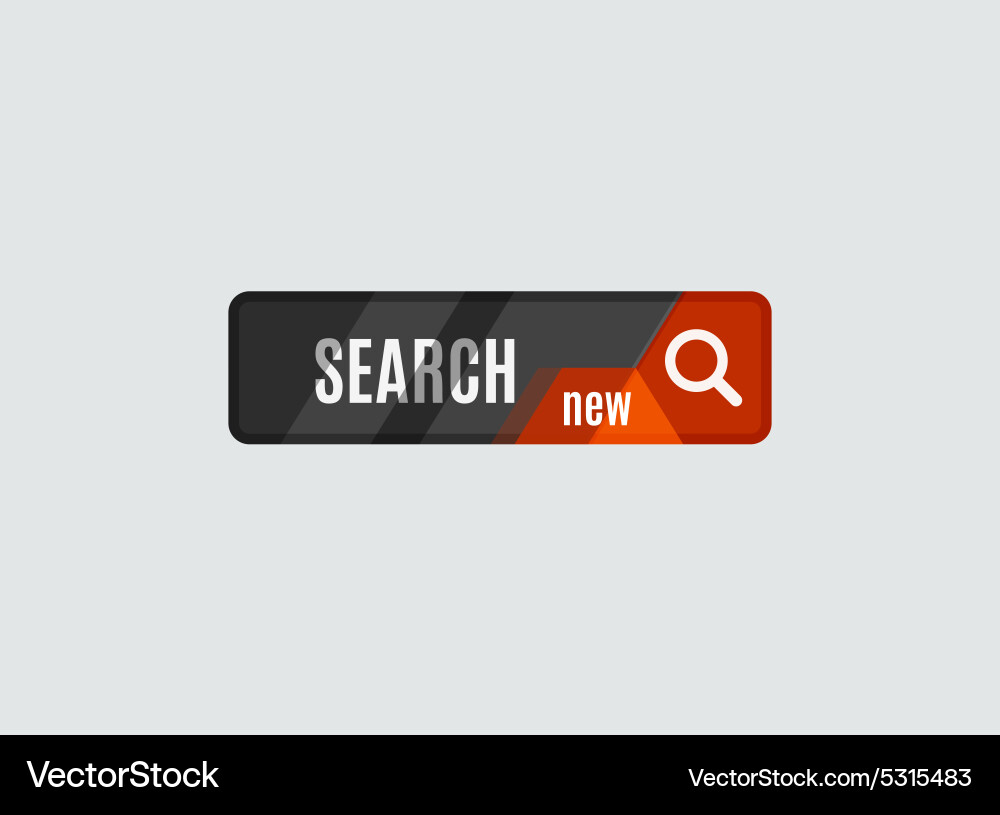 Search button futuristic hi-tech ui design vector image