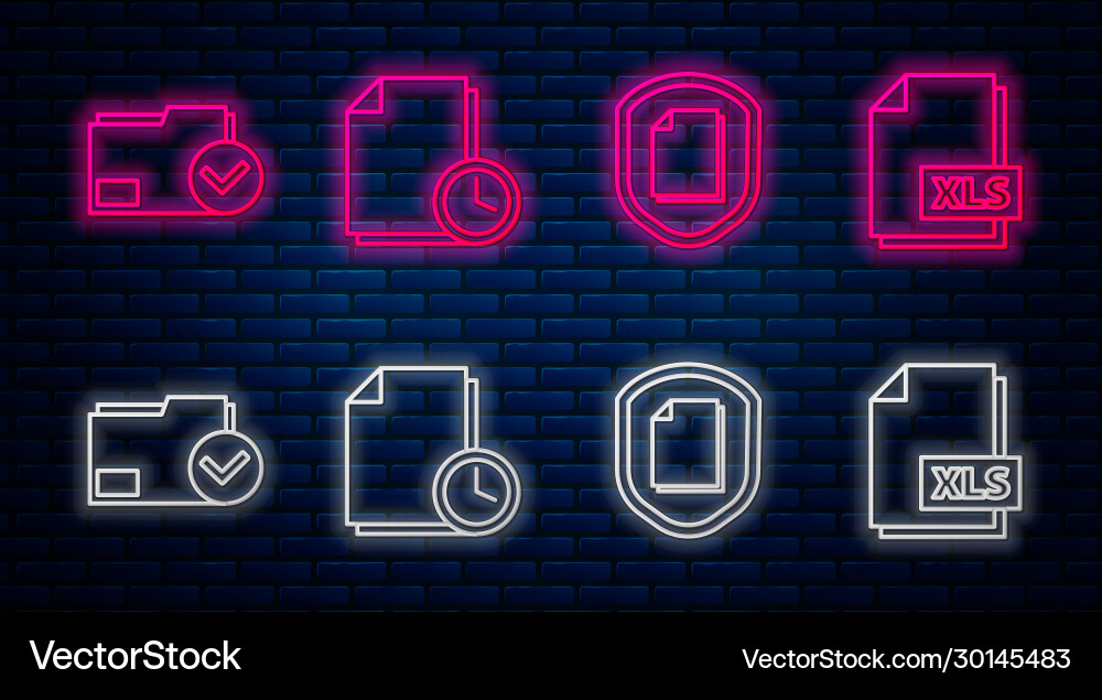 Set line document with clock protection Vector Image