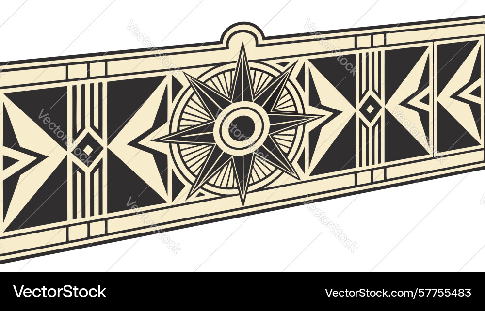 Sharp angular border modern geometric decorative vector image