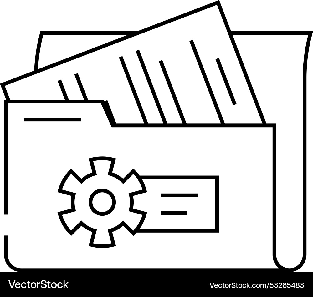 System documentation analyst line icon System documentation analyst line icon vector image