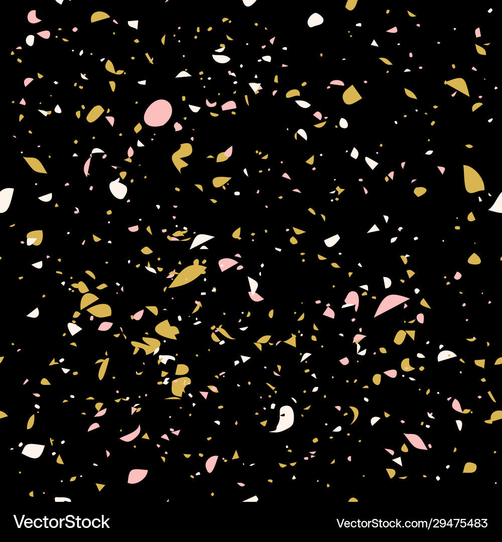 Terrazzo seamless pattern stone texture mosaic Vector Image
