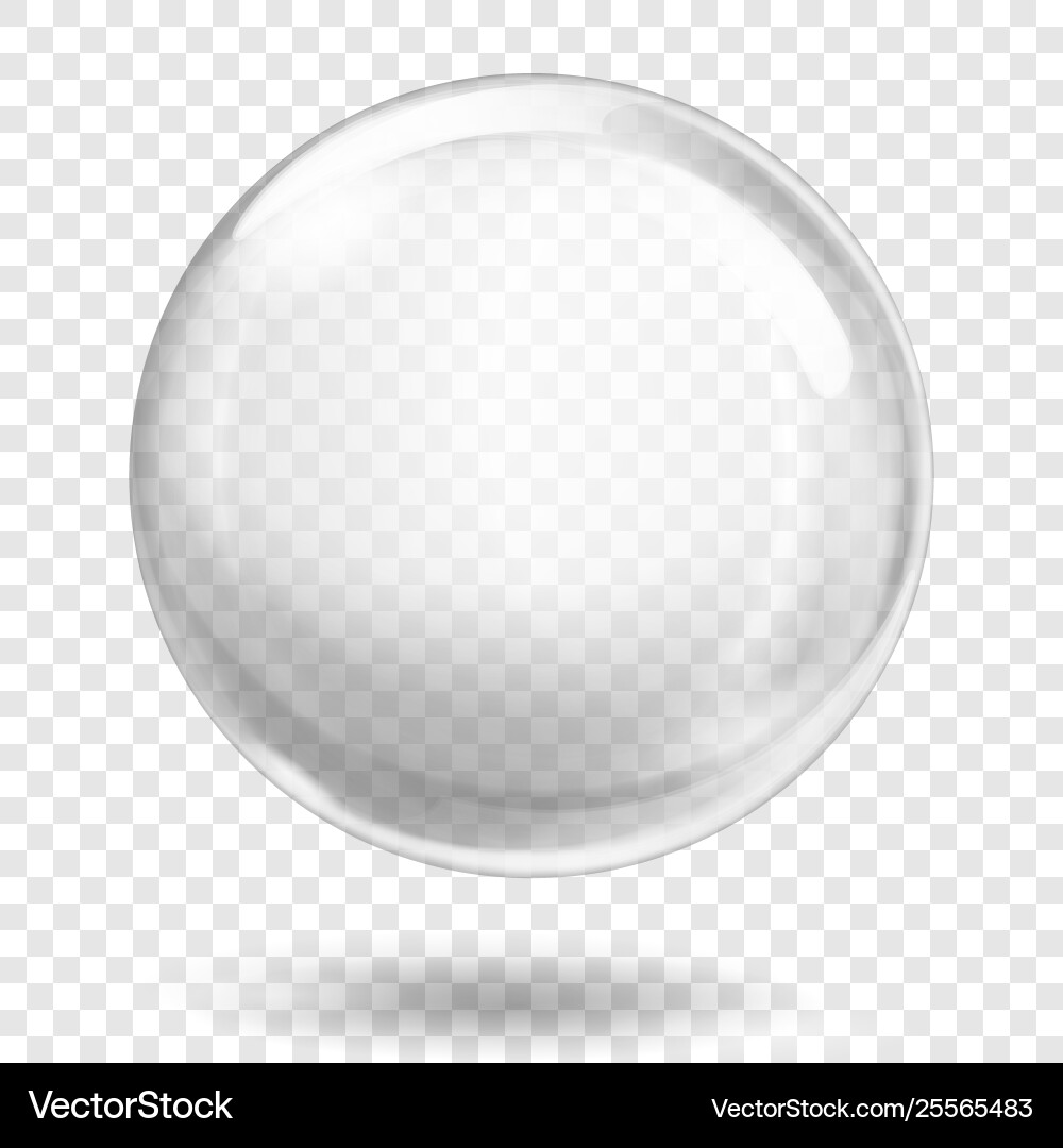 Transparent white sphere Royalty Free Vector Image