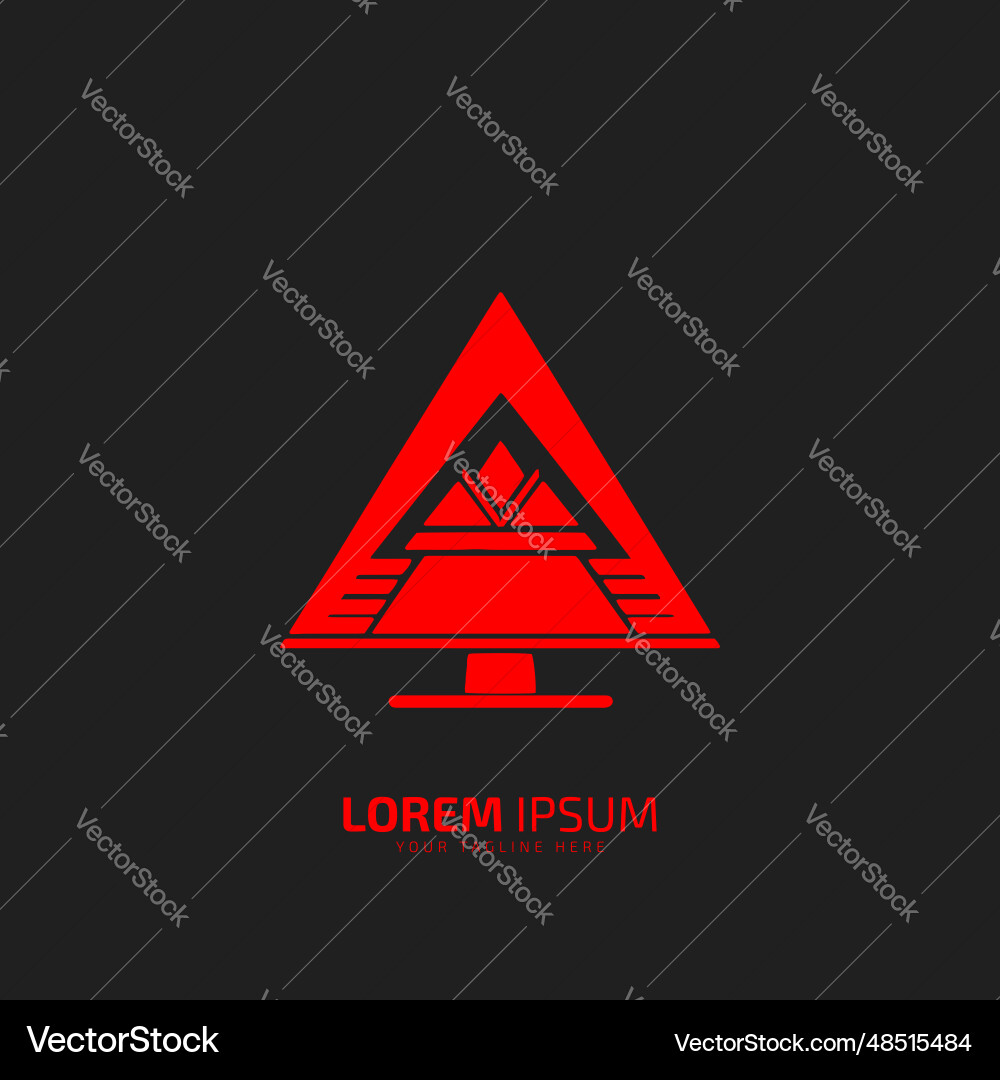 A logo of computer system icon screen isolated Vector Image