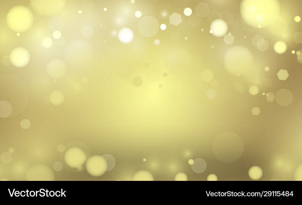 Abstract bokeh light gold color with background Vector Image