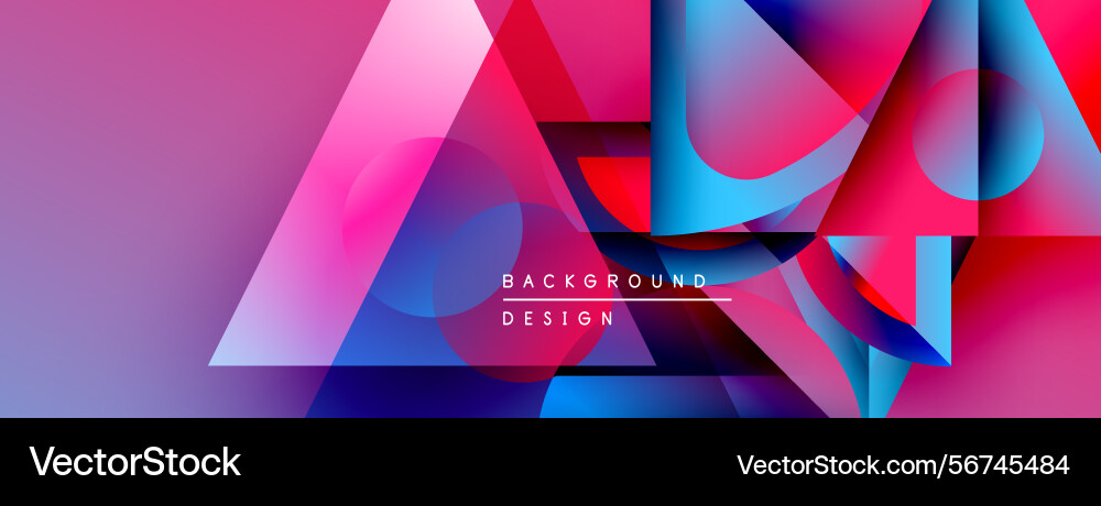 Abstract geometric shapes overlap creating Vector Image