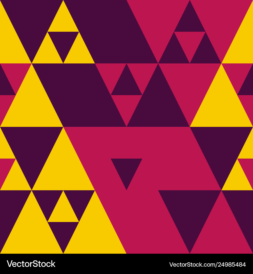 Geometric color triangles seamless pattern Vector Image