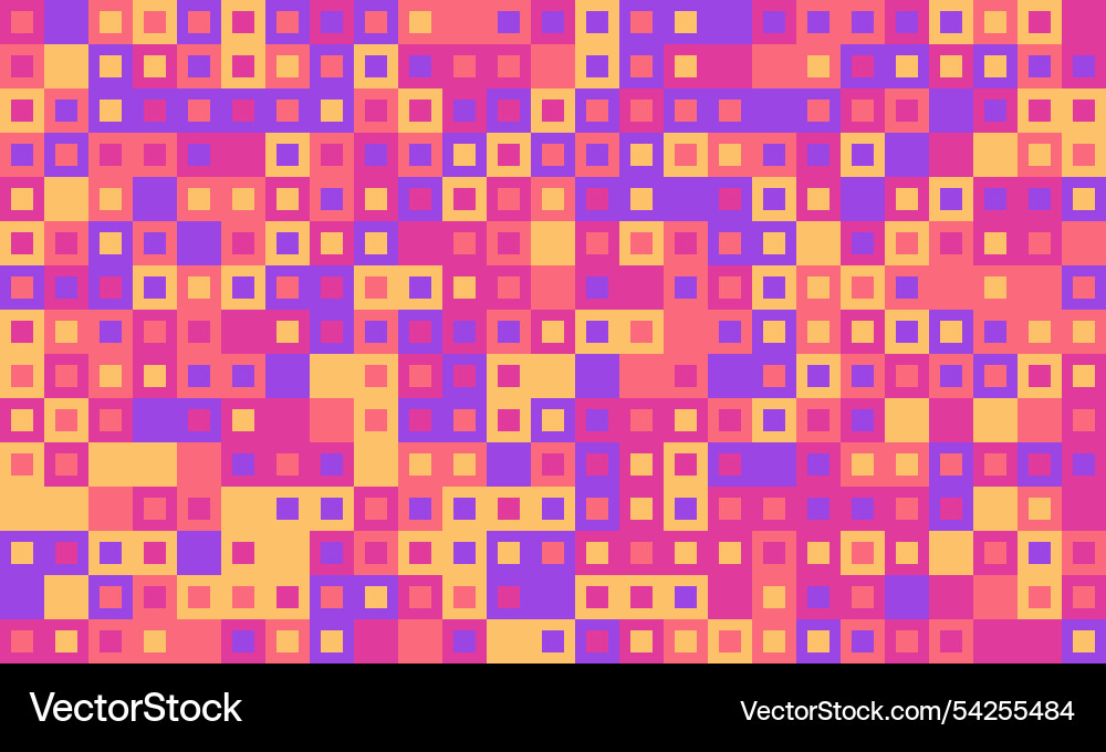 Geometric grid pattern with textured cubes vector image