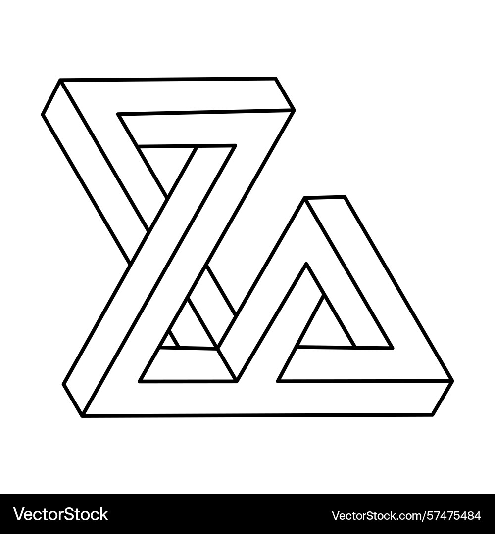 Impossible shape web design element optical Impossible shape web design element optical Vector Image