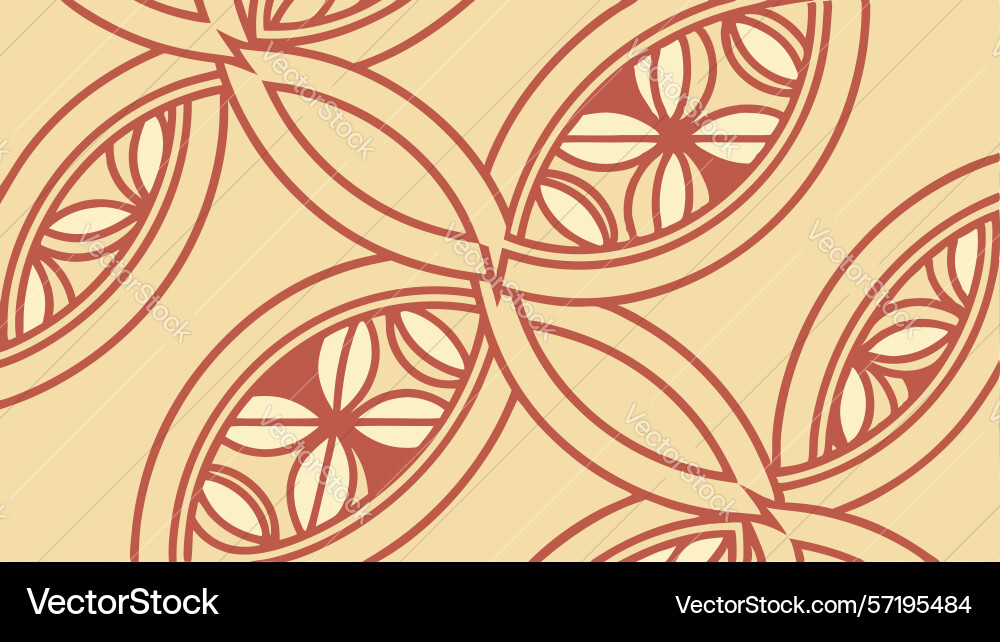 Intersecting circles pattern abstract modern vector image