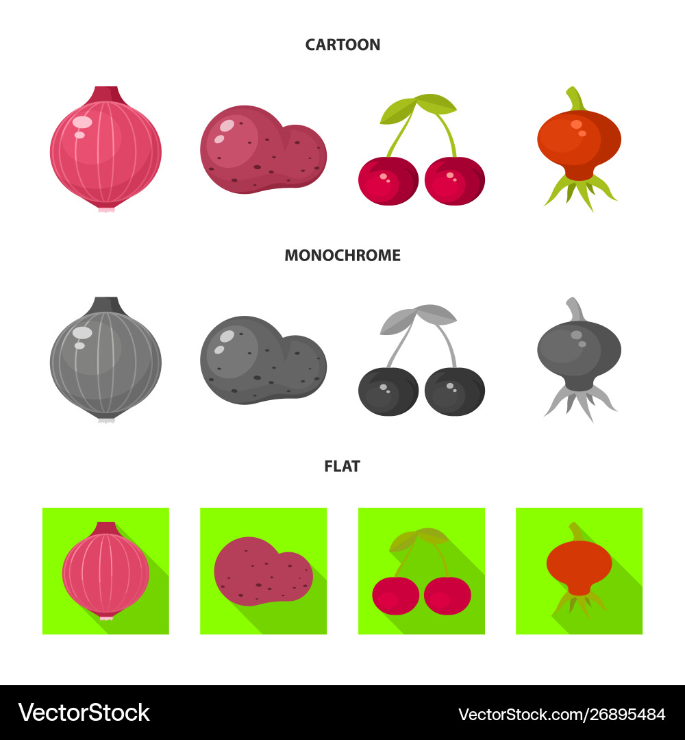 Isolated object fresh and red icon set Isolated object fresh and red icon set Vector Image