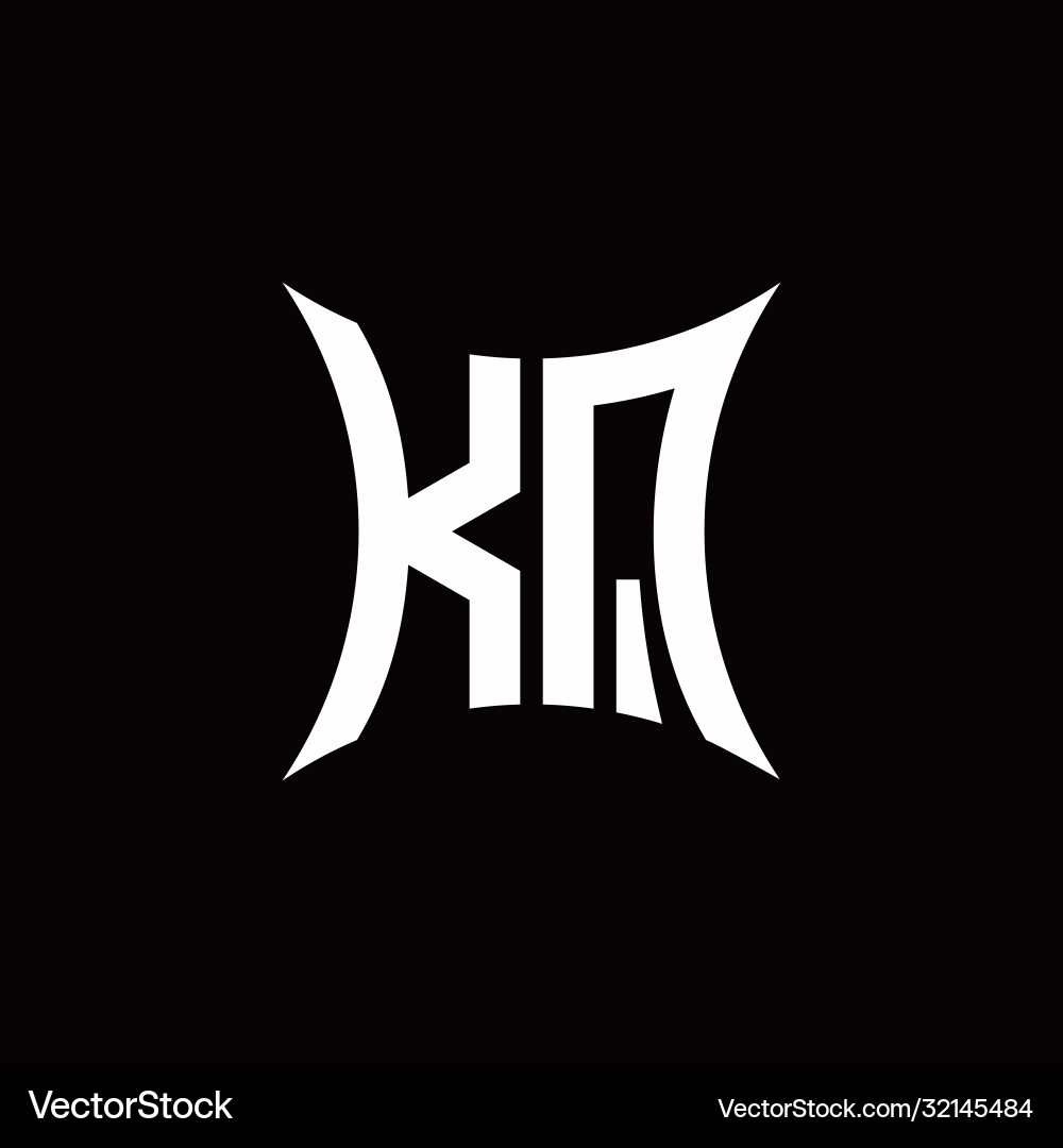 Kq monogram logo with sharped shape design Vector Image