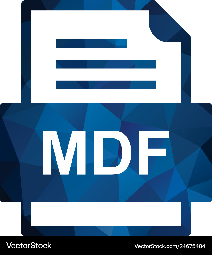 Mdf file document icon Vector Image