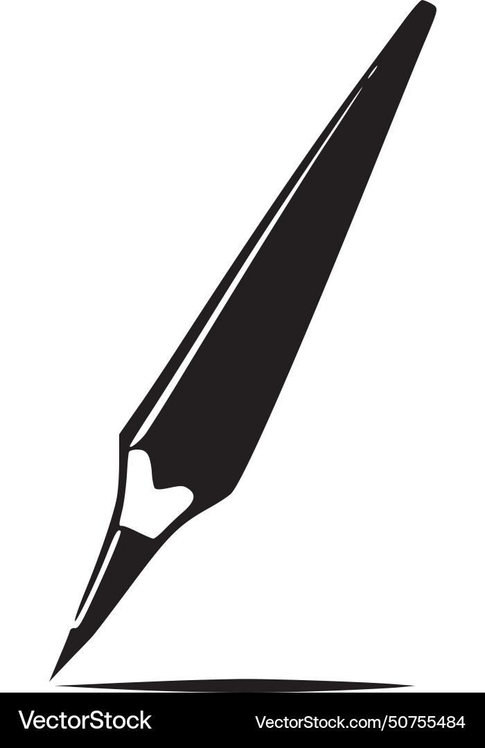 Pen - black and white Royalty Free Vector Image