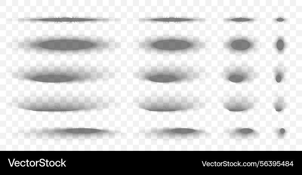 Realistic drop shadows for objects elements Realistic drop shadows for objects elements vector image