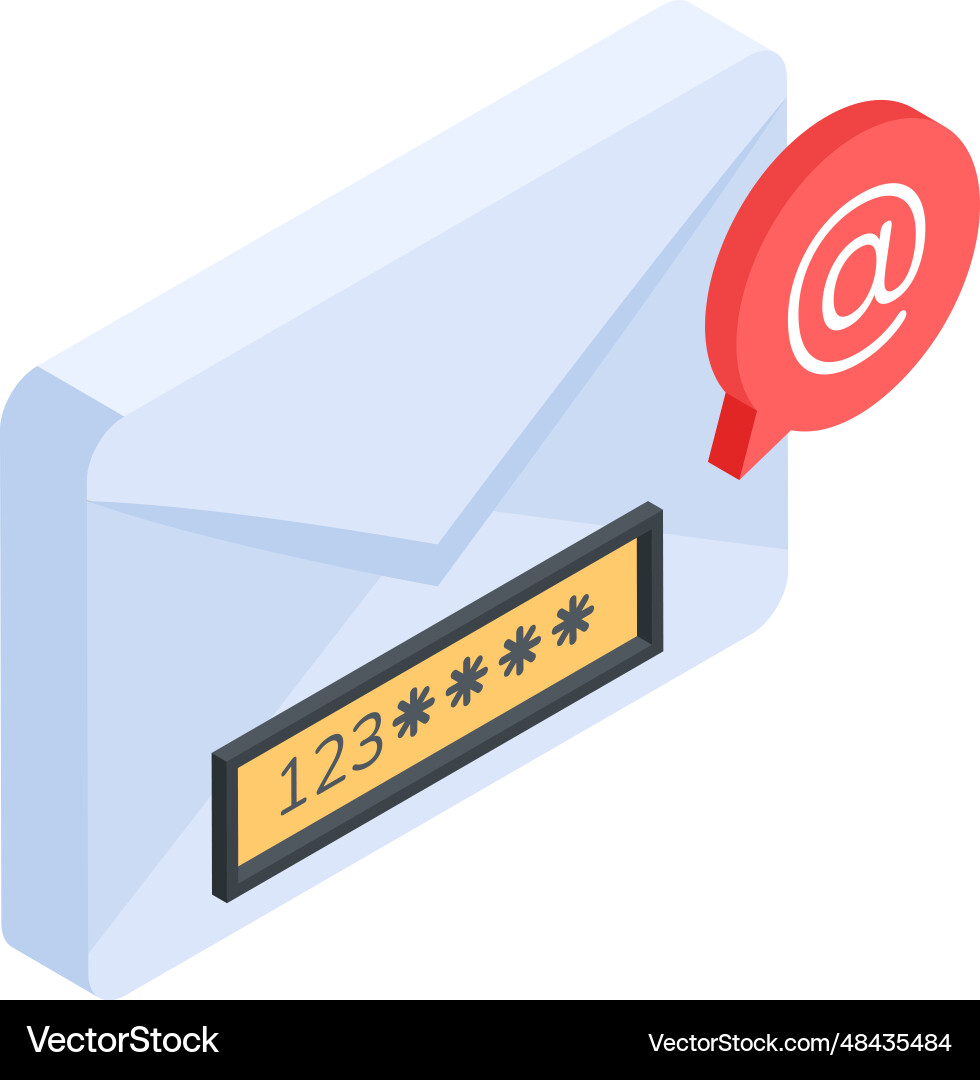Security and hacking isometric icon Vector Image