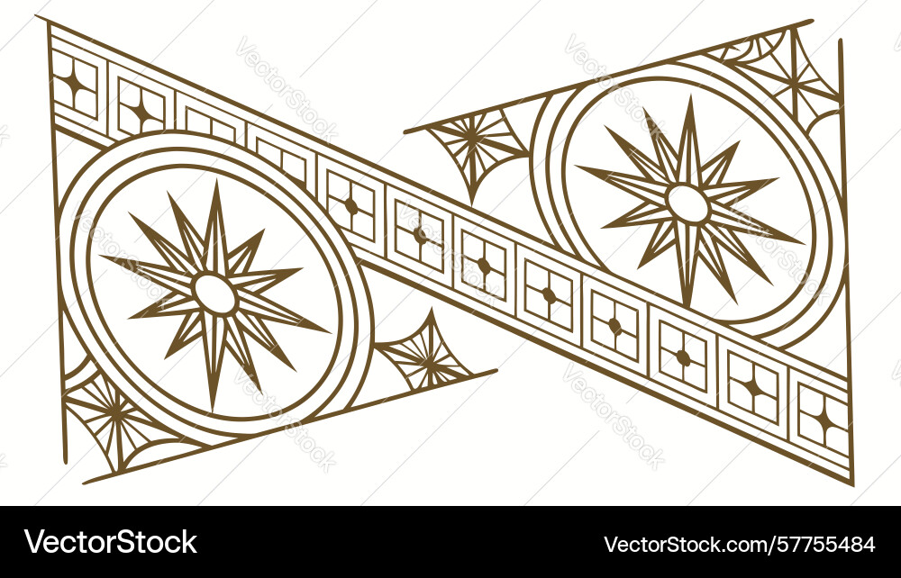 Starburst geometrische Grenze dynamisches Musterdesign Vektorbild