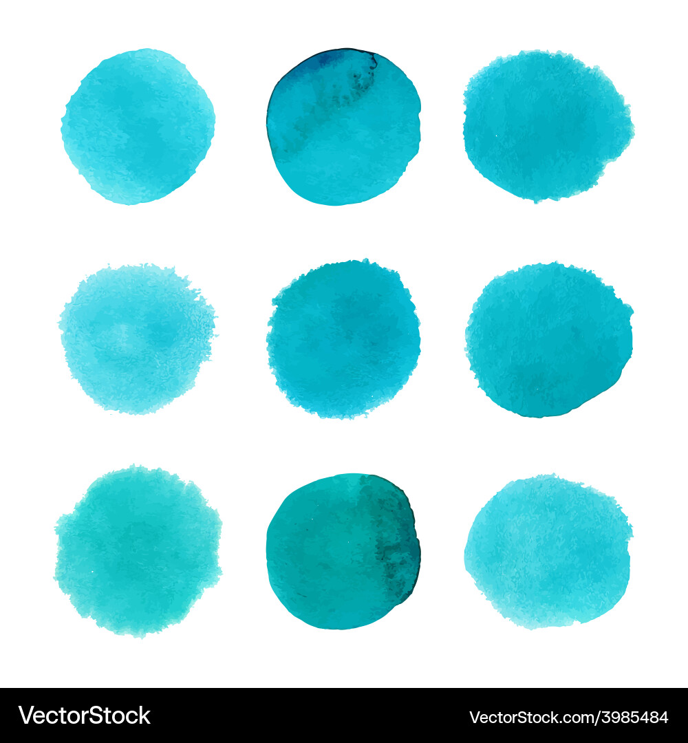 Watercolor Dot Set vector image