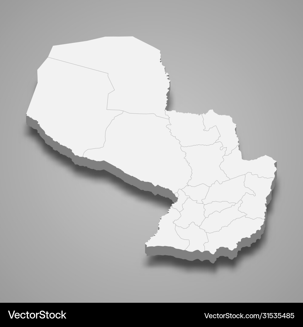 3d map with borders template for your design Vector Image