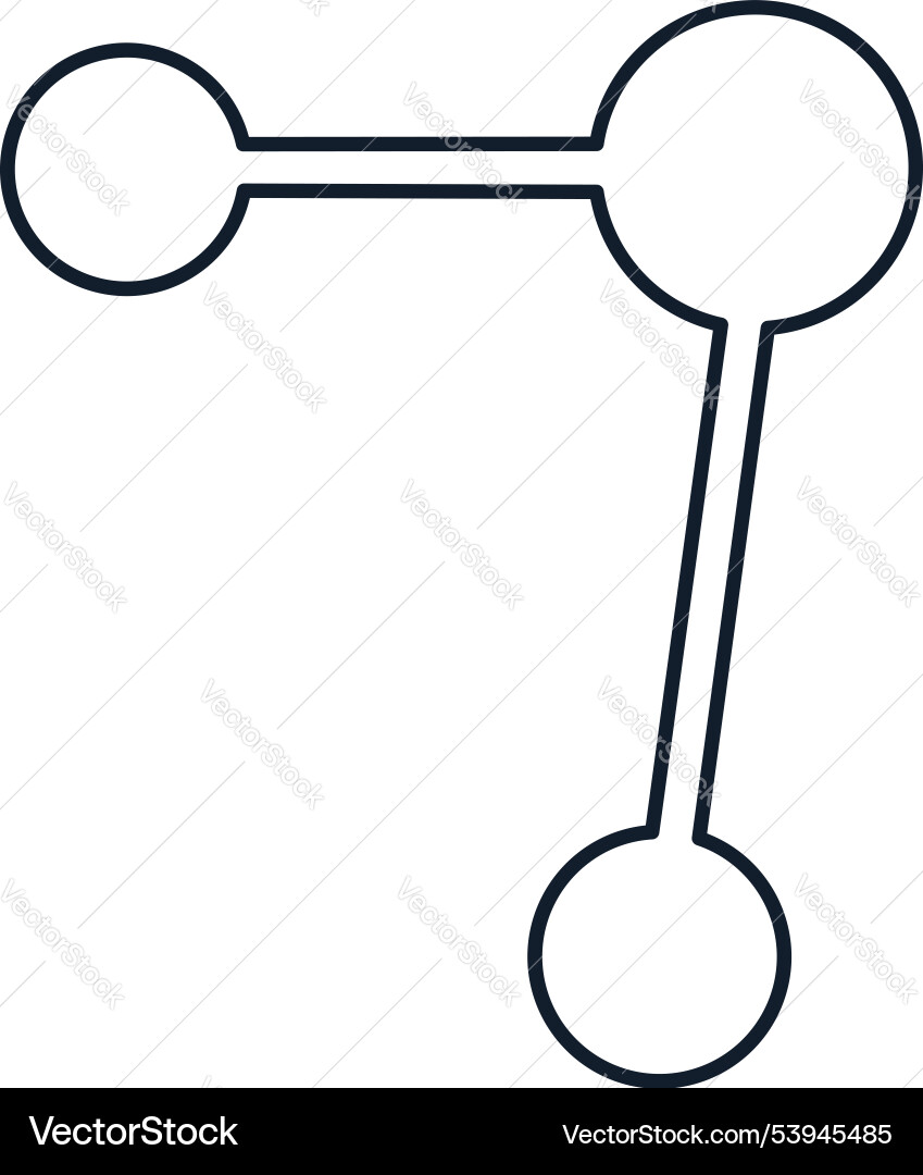 Abstract particle interactions in outline style vector image
