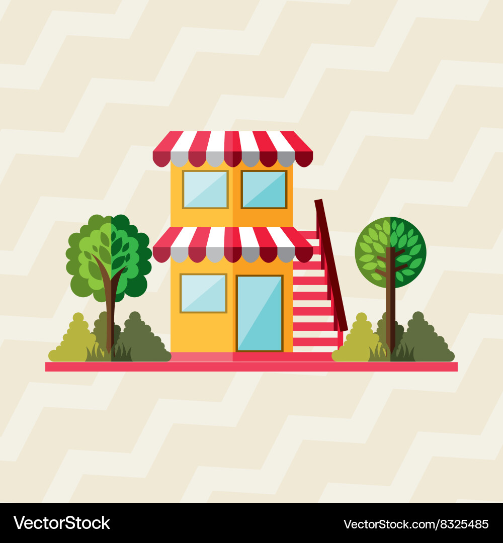 Building front design Vector Image
