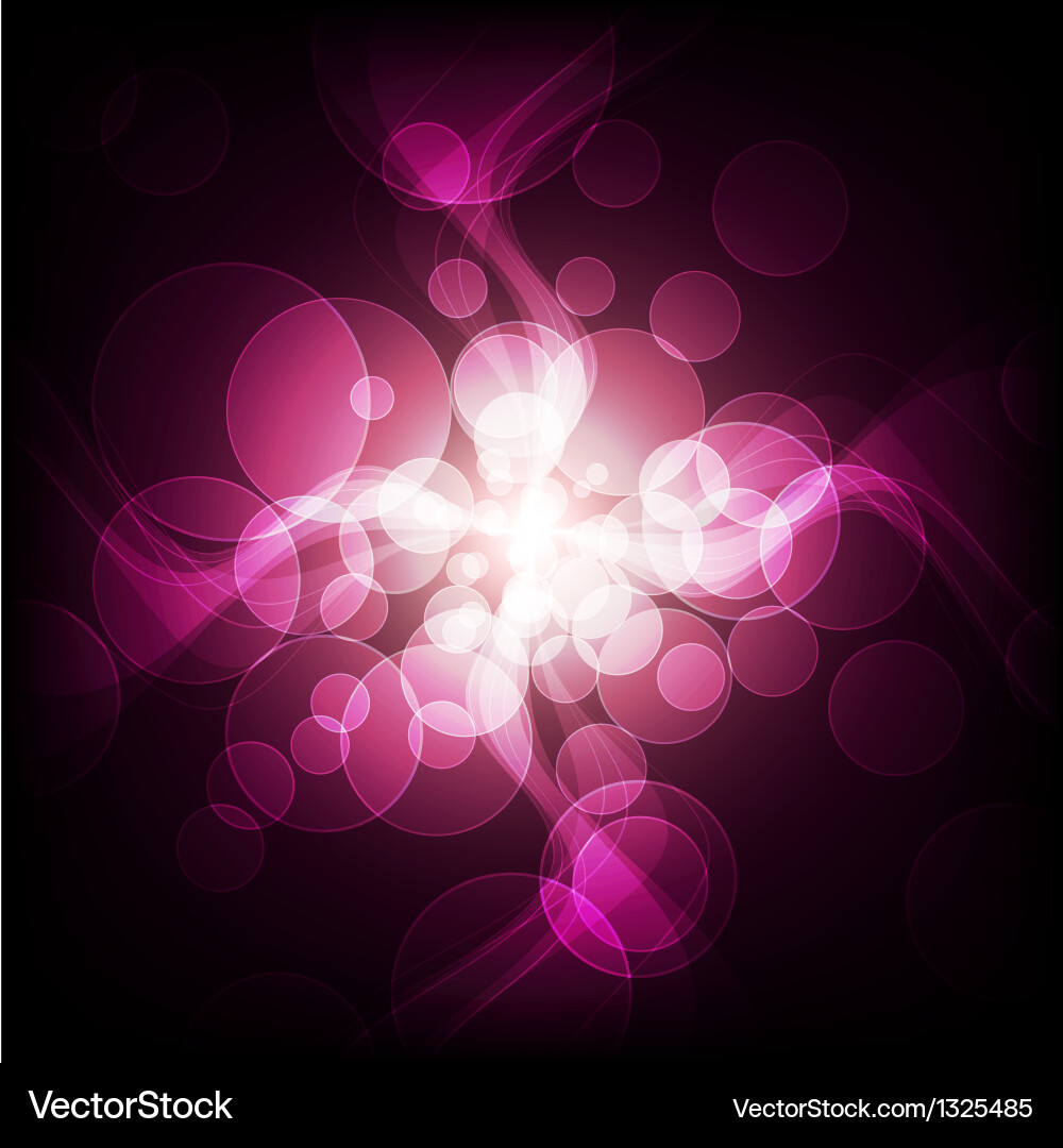 Circle light and bokeh background vector image