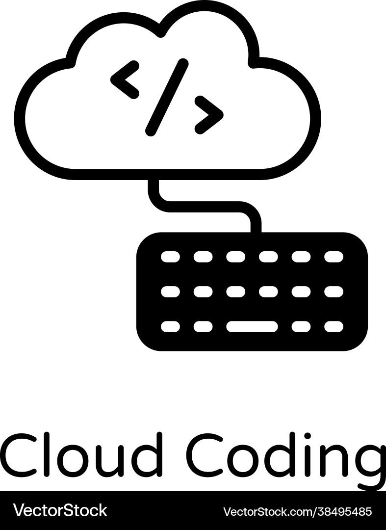Cloud coding Vector Image