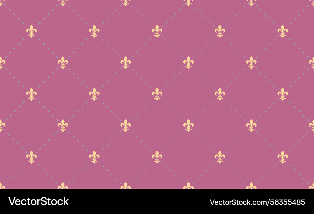 Elegant fleurdelis pattern on a mauve background Elegant fleurdelis pattern on a mauve background Vector Image