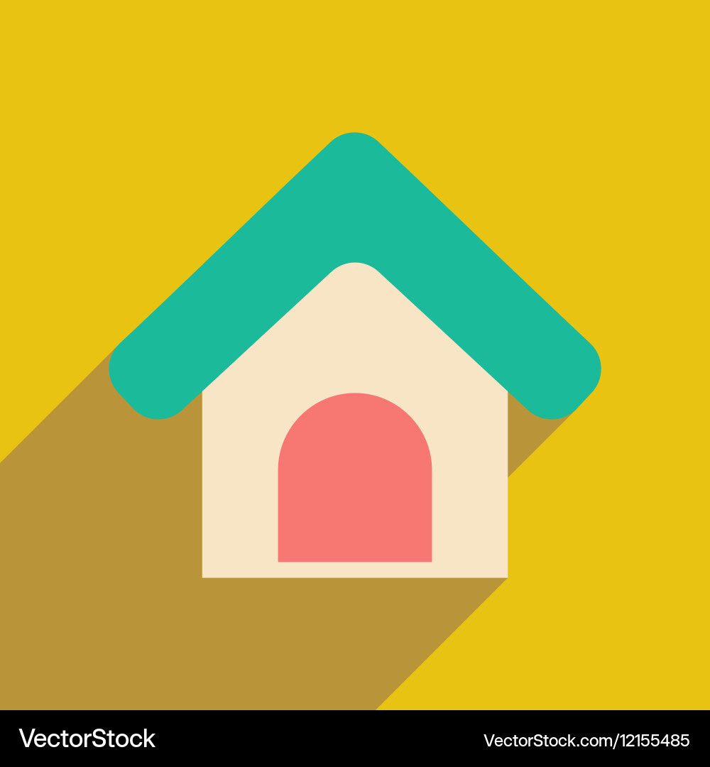 Flat with shadow icon and mobile application Vector Image