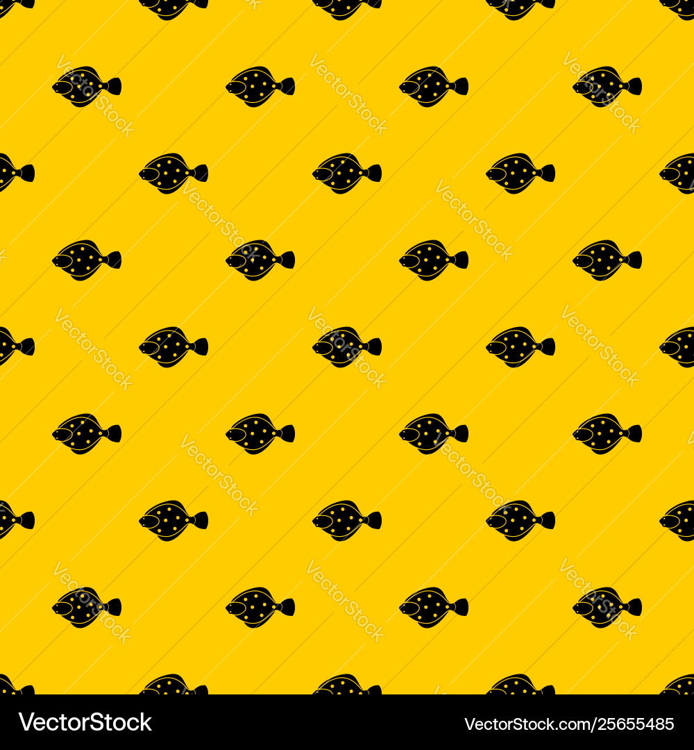Flounder fish pattern Flounder fish pattern vector image