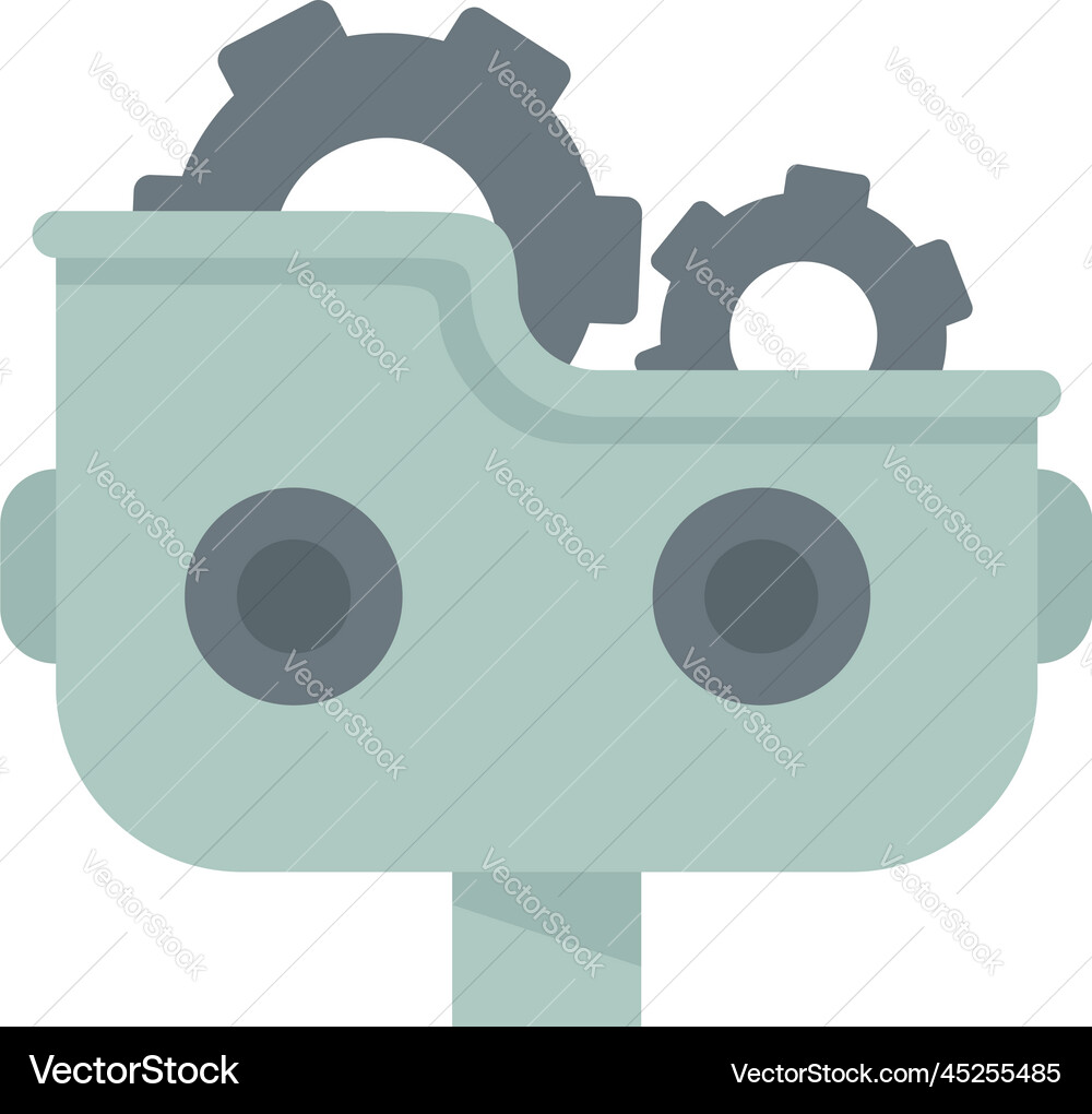 Help robot icon flat housework bot Vector Image
