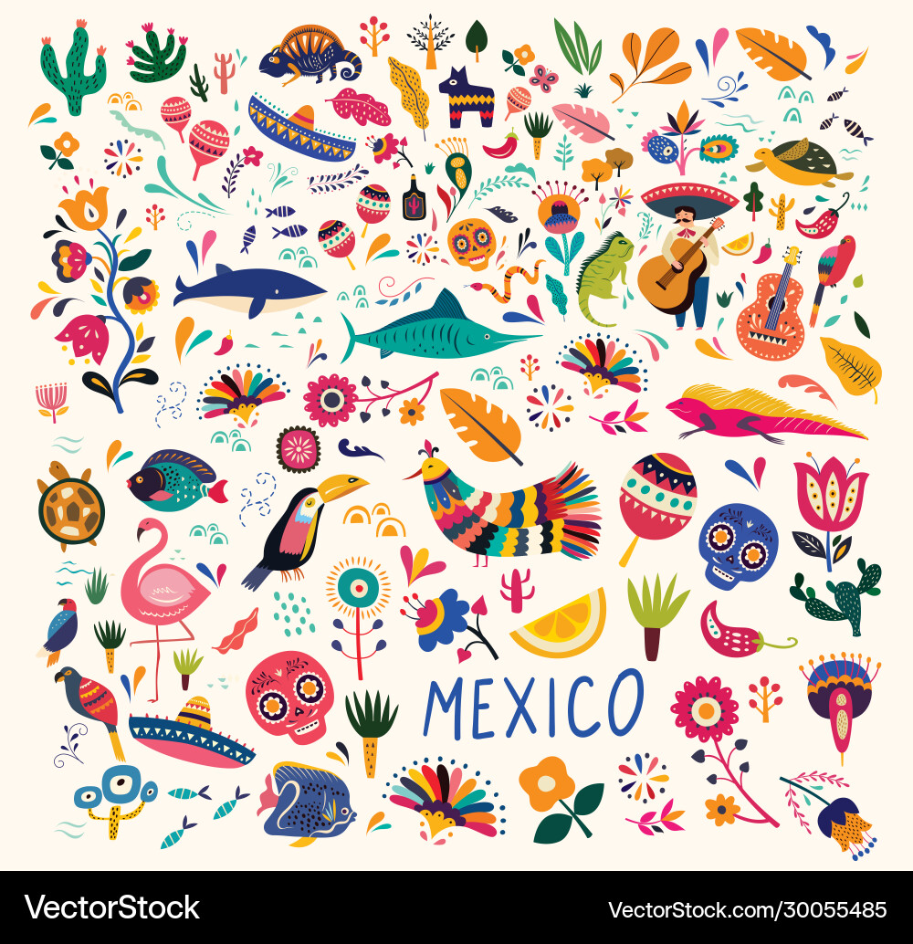 Mexican Fiesta Pattern Vector Image