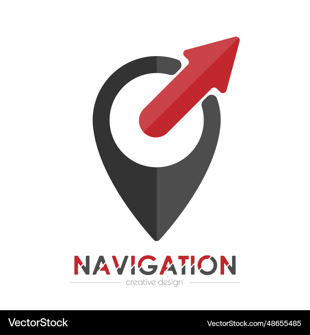 Navigation abstract compass arrow Vector Image