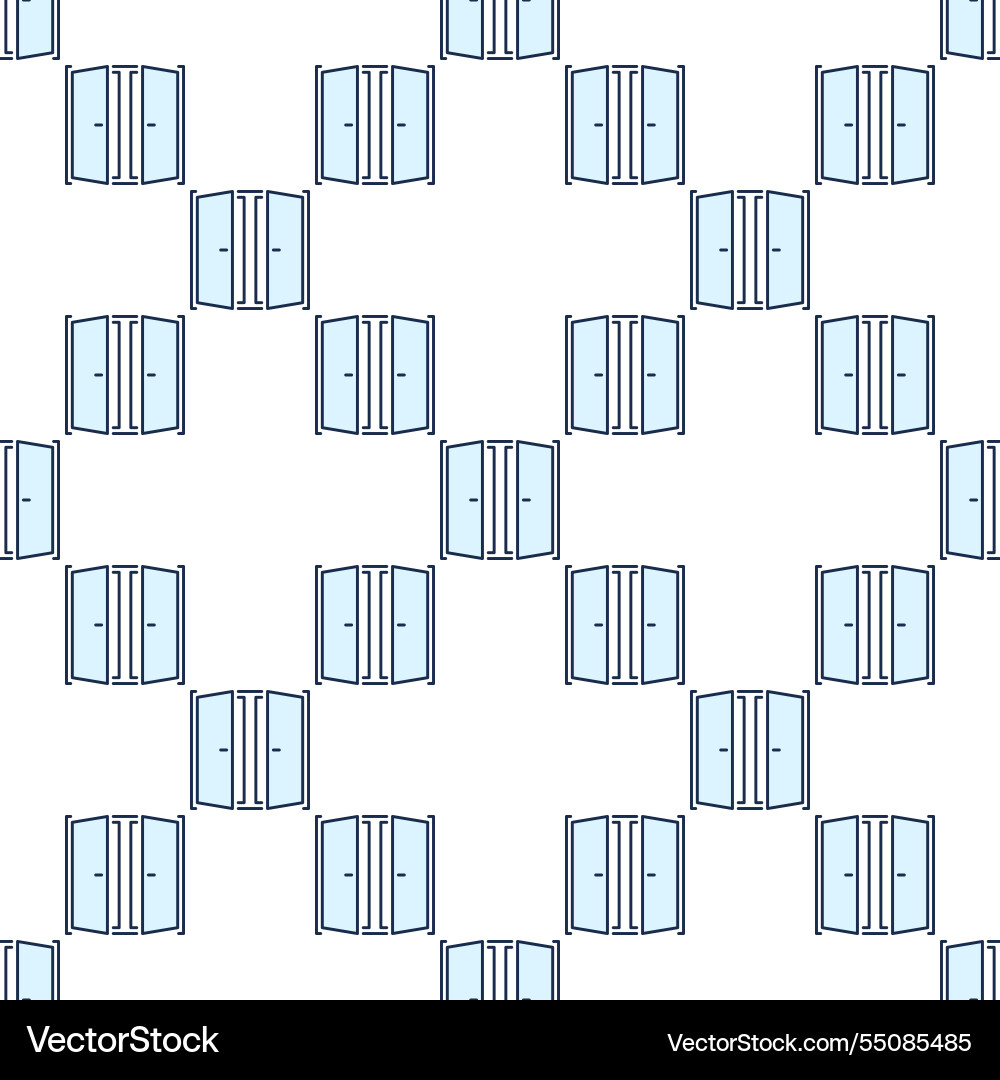 Open window square blue seamless pattern Open window square blue seamless pattern vector image