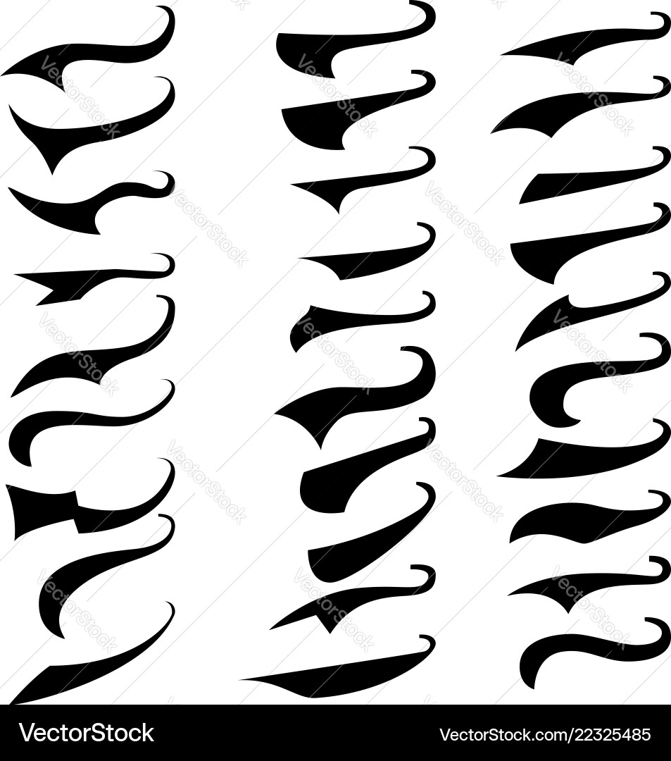 Retro Text Tails - Decorative Script vector image