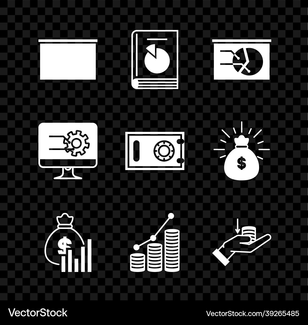 Set chalkboard user manual board with graph Vector Image