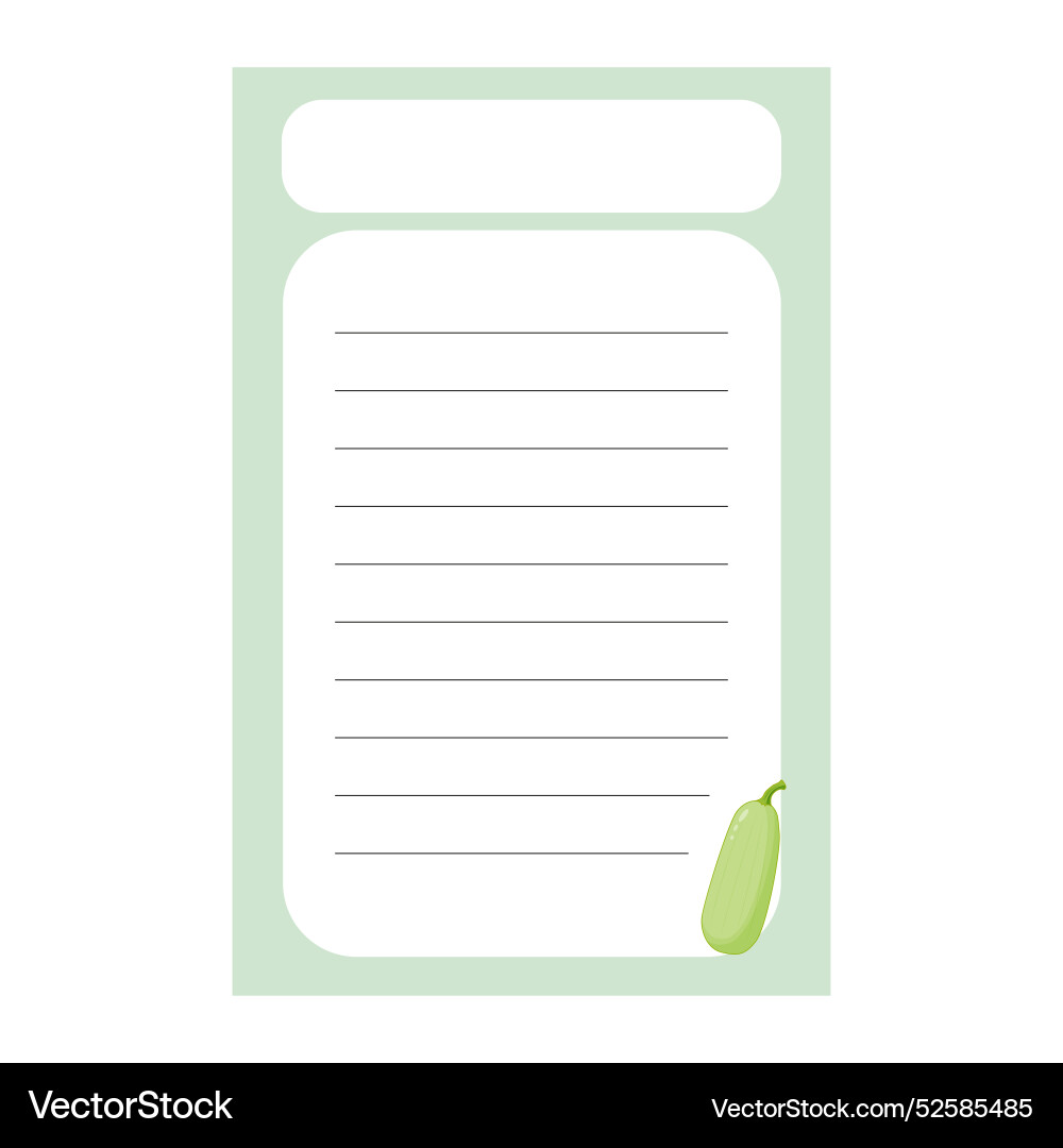 Template for a sheet in notebook Vector Image