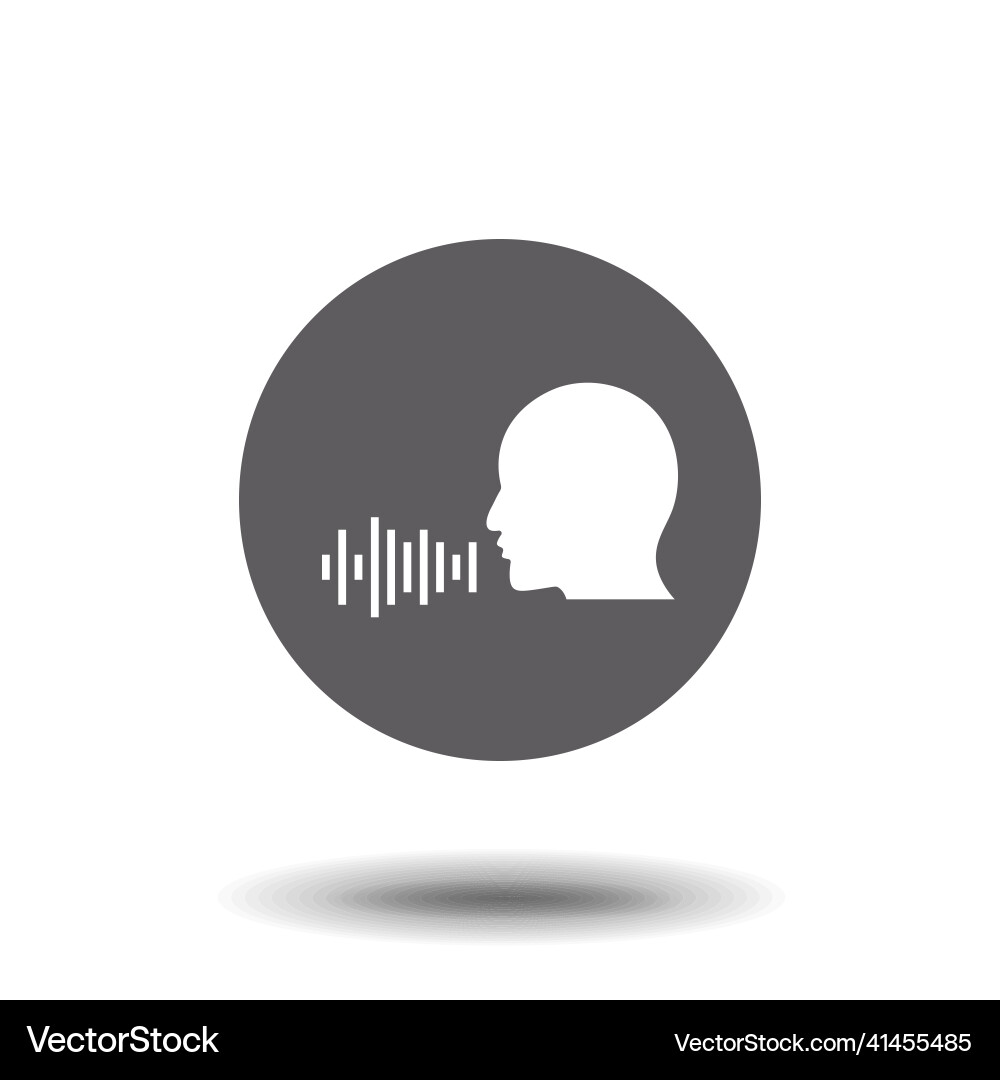 Voice command icon symbol stock web Vector Image