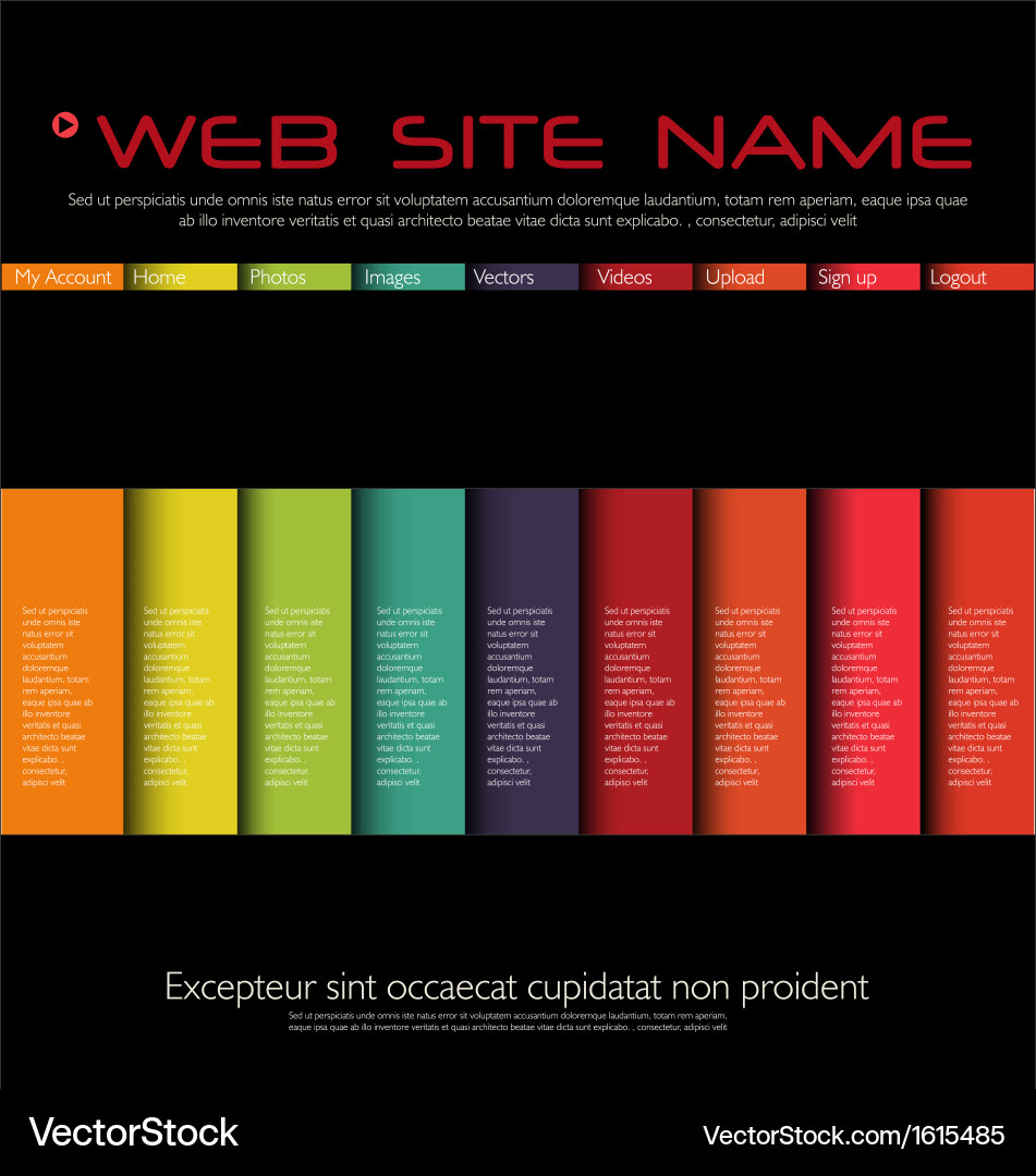Web site colorful design template vector image