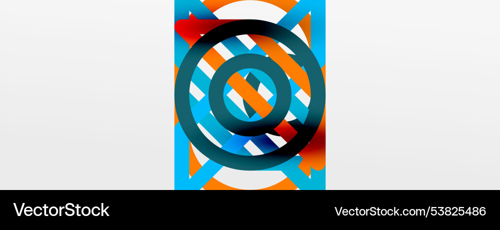 Abstract background - colorful circle lines Abstract background - colorful circle lines vector image