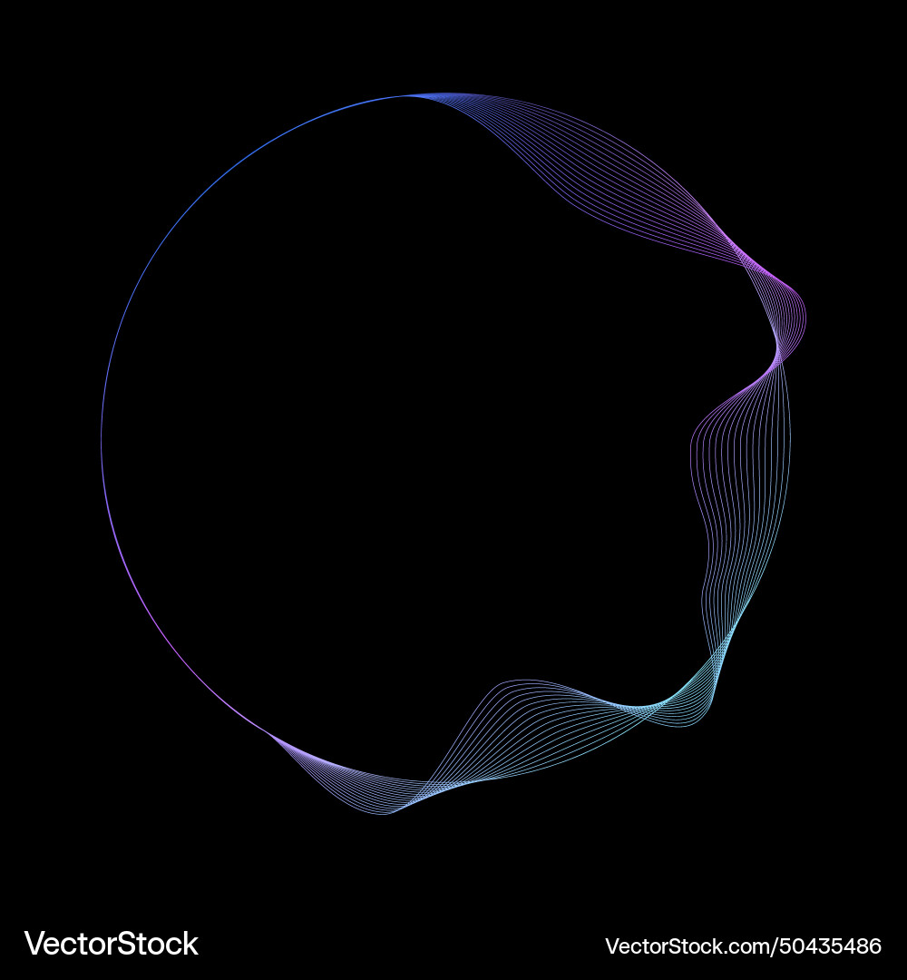 Abstract background with circular lines shape vector image
