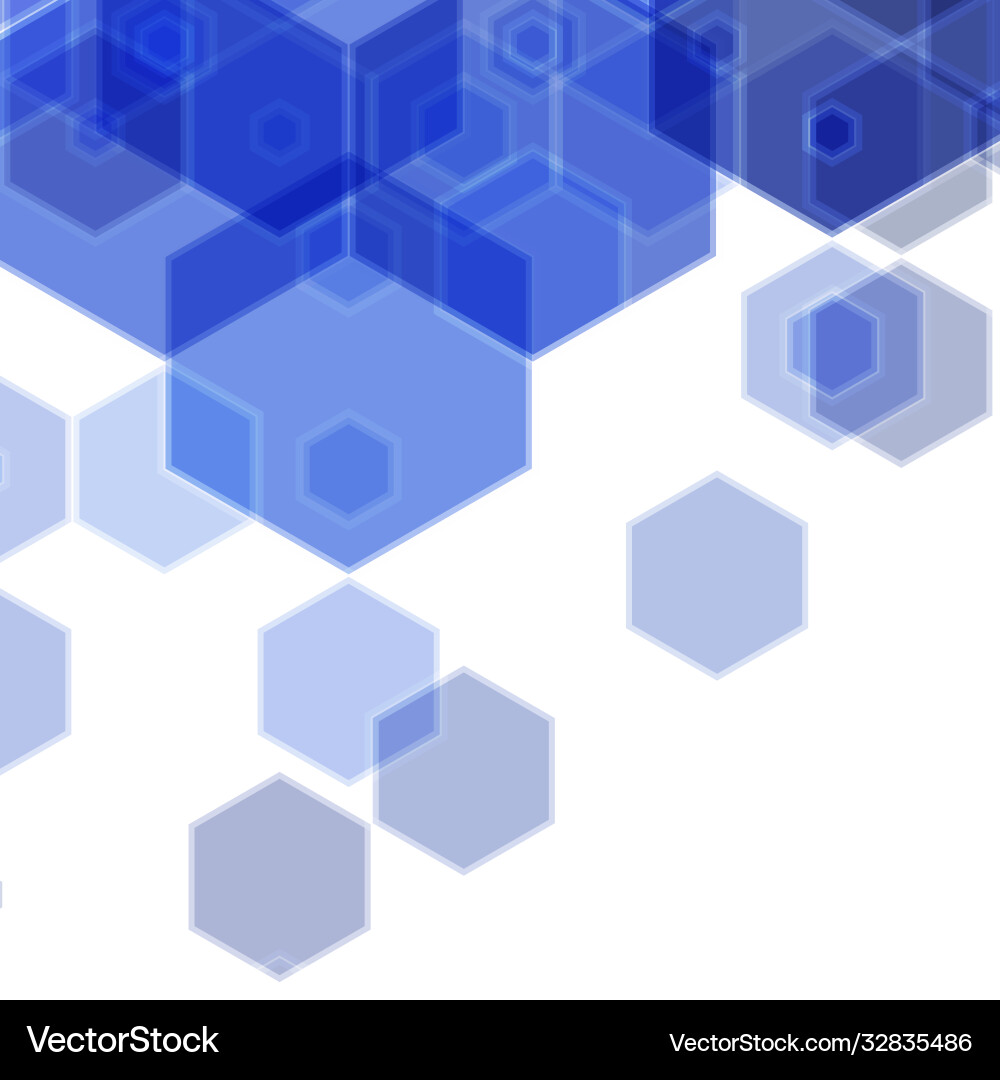 Background with blue and white hexagonal pattern Background with blue and white hexagonal pattern Vector Image