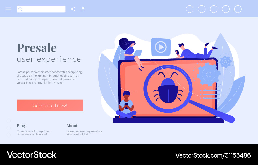 Beta testing concept landing page Vector Image