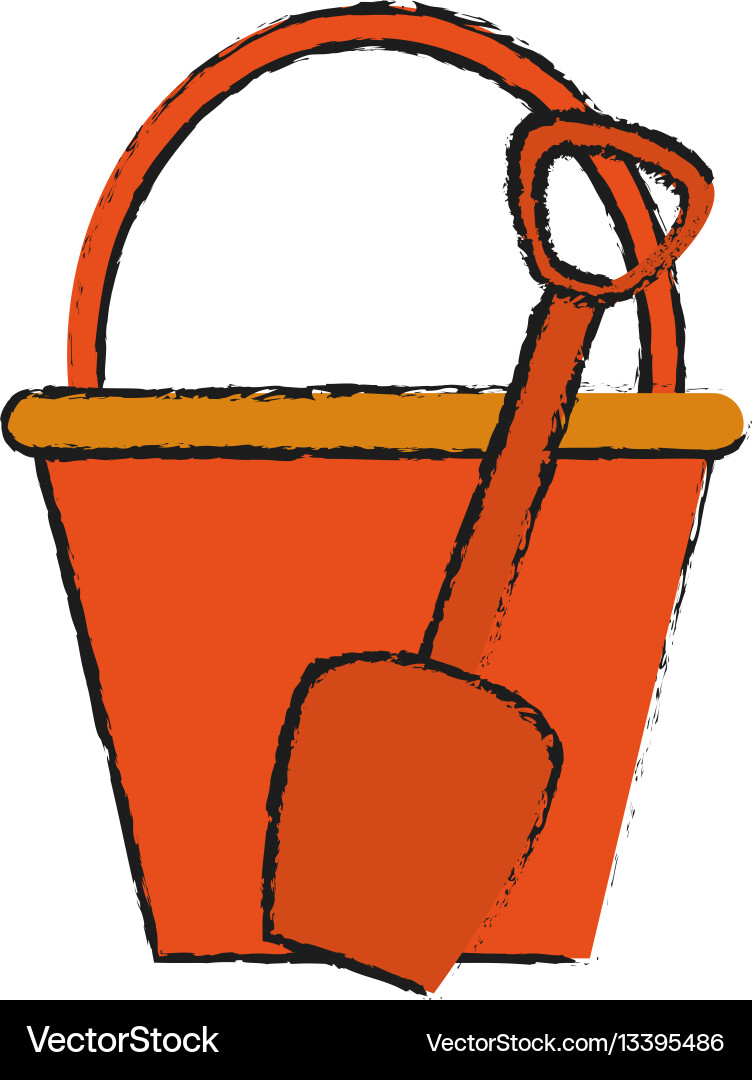 Bucket with handle icon image Vector Image
