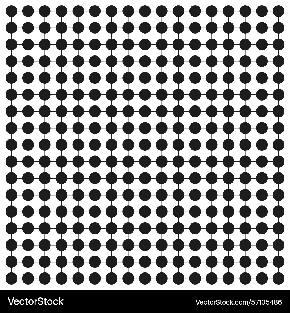 Circle dot pattern regular spot layout monochrome vector image