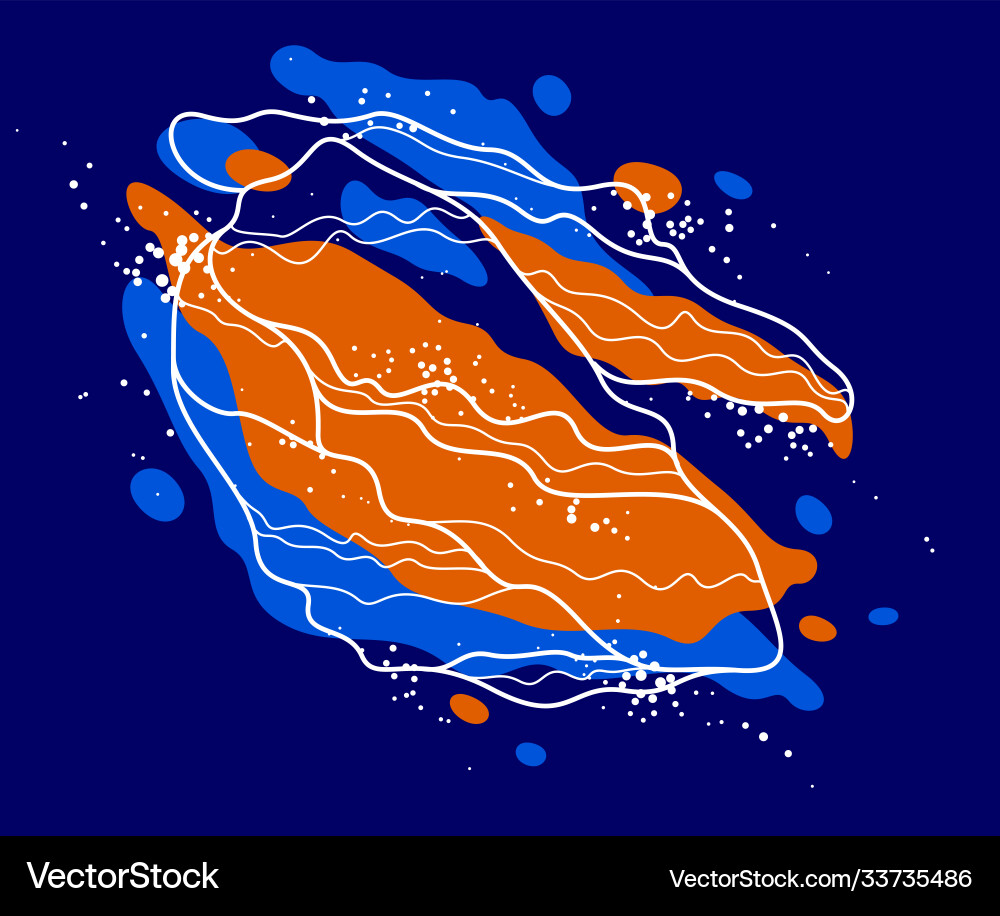 Fluids colorful liquid shapes in motion abstract Vector Image