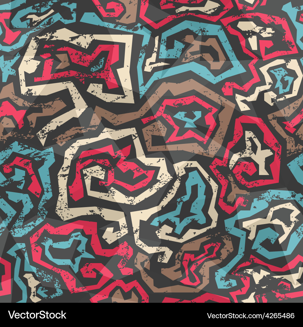 Grunge Spiral Lines Pattern Vector Image