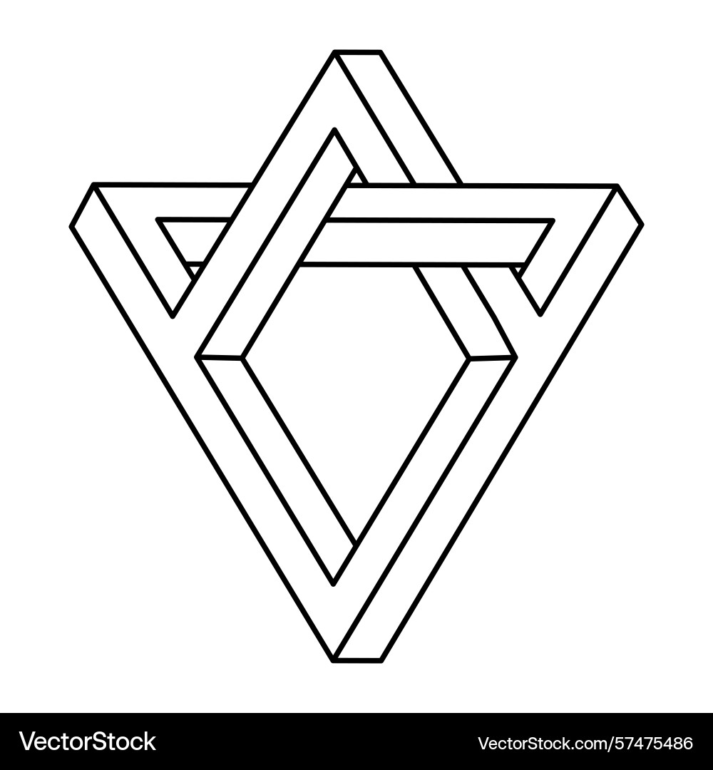 Impossible shapes web design element optical Impossible shapes web design element optical Vector Image